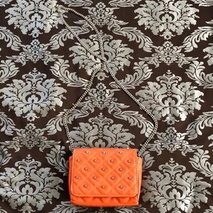 Zara Orange Crossbody Chain Purse